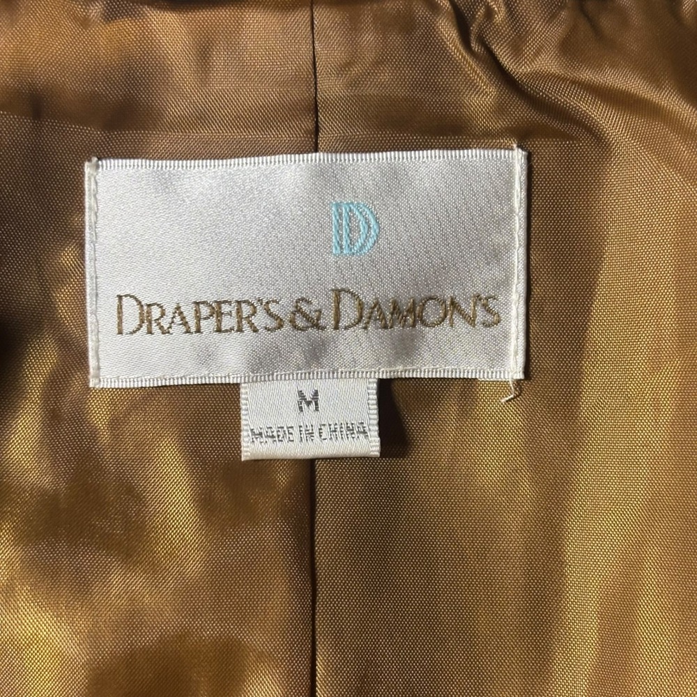 Drapers & Damons Floral Tapestry Vest Women's‎ Medium Sleeveless Zip Up - Picture 5 of 10